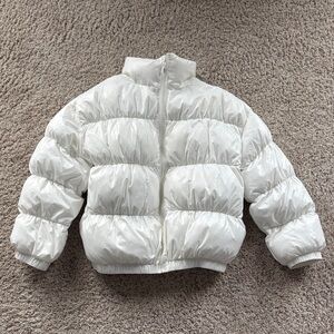 SHEIN white puffer coat size M